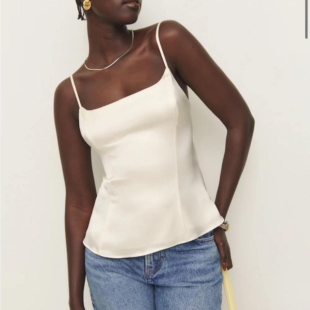 NWT reformation isla satin top